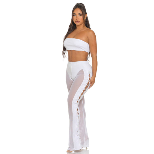 Dove Mesh Pants Set