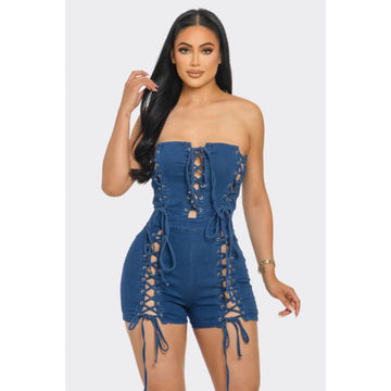 Kiri Denim Romper