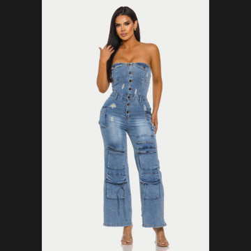 Caitlyn Denim Jumpsuit