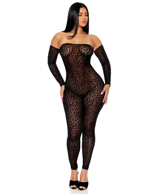 Leopard Mesh Jumpsuit