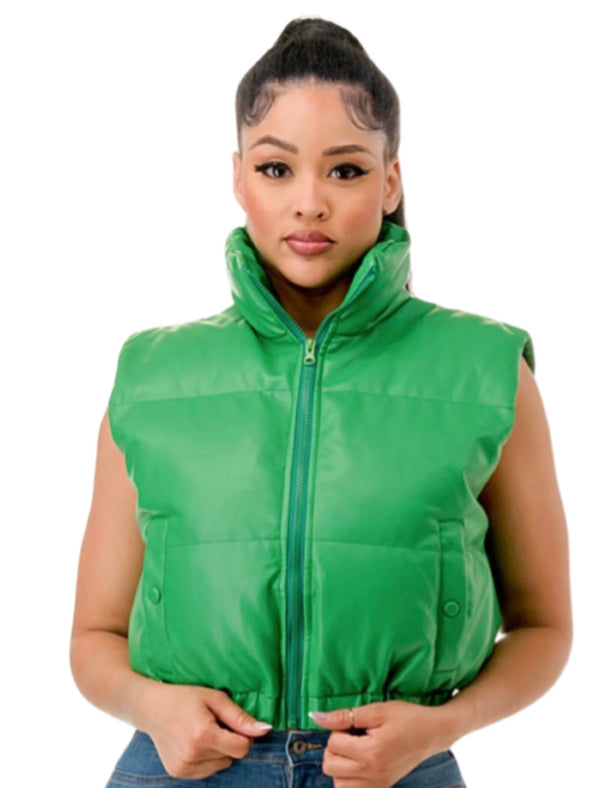 Brooklyn Puffer Vest (Green)