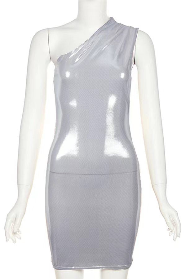 Nalia Mettallic Dress (Silver)
